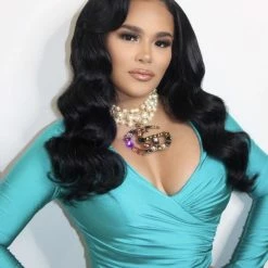 Influencer Style Jessica Bara Brunney Long Sleeve Gown