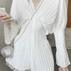 Summer Lovin' Jessica Bara Carolina Long Sleeve Pleated Shirt Dress
