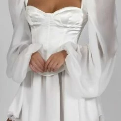 Summer Lovin' Jessica Bara Simone Bubble Sleeve Bustier Mini Dress