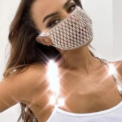 Accessories Reggie Rhinestone Face Masks