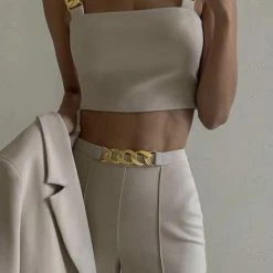 Jessica Bara Carissa Chain Top And Trouser Two Piece Set