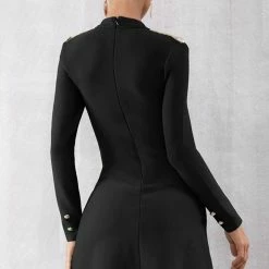 Jessica Bara Rylee Long Sleeve Bandage Mini Dress