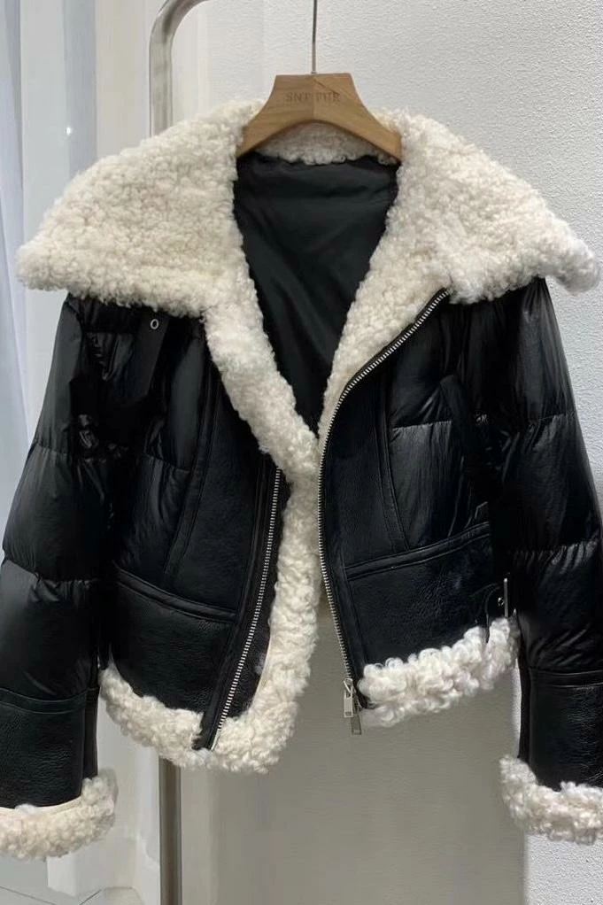 Reve Doll Essentials Jessica Bara Cassidy Shearling Oversized Puffer Coat