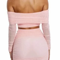 Influencer Style Jessica Bara Carli Crop Top And Skirt Two Piece Set