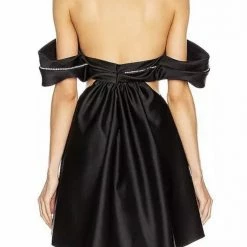 Jessica Bara Tristian Off The Shoulder Rhinestone Mini Dress