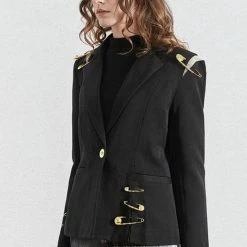 Jessica Bara Gia Metal Pin Blazer