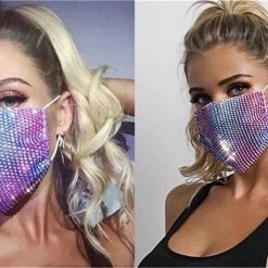 Penelope Protective Rhinestone Face Masks Accessories