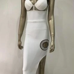 Jessica Bara Timea Bandage Crystal Dress