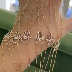 Jessica Bara Hamsa Evil Eye Finger Bracelet