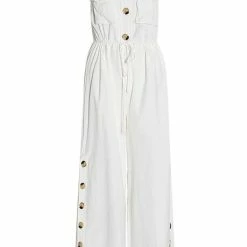Reve Doll Essentials Jessica Bara Siggy Wide Leg Button Jumpsuit