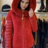 Luigi Long Sleeve Fur Hooded Jacket