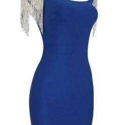 Jessica Bara Willow Bodycon Diamond Fringe Dress