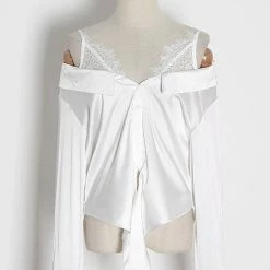 Jessica Bara Rahnee Off The Shoulder Lace Blouse