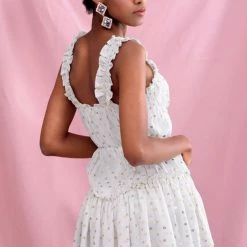 Jessica Bara Nicolina Polka Dot Ruffle Romper