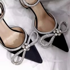 Jessica Bara Sherlly Crystal Bowknot Heels Best Sellers