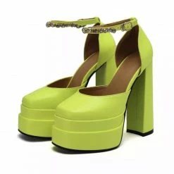 Reve Doll Essentials Jessica Bara Wanda Rhinestone Ankle Strap Platform Heels