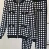 Reve Doll Essentials Jessica Bara Legend Houndstooth Hoodie And Jogger Two Piece Set