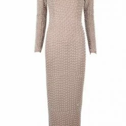 Jessica Bara Iggy Beaded Long Sleeve Maxi Dress Summer Lovin'