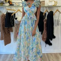 Influencer Style Jessica Bara Odonna Vintage Floral Maxi Dress
