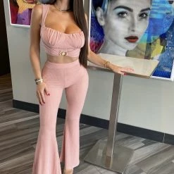 Jessica Bara Starla Knit Flare Two Piece Set