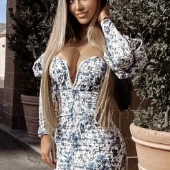 Influencer Style Jessica Bara Bonita Off The Shoulder Floral Mini Dress