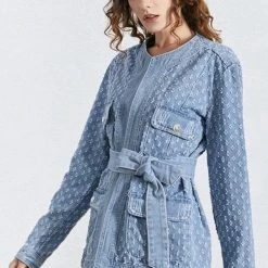 The Denim Destination Jessica Bara Viv Denim Belted Jacket