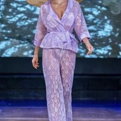 Cioccolato Lavender Lace Pajama Two Piece Set Summer Lovin'