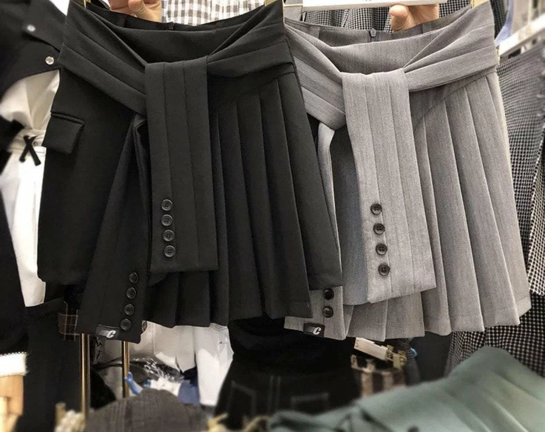 Jessica Bara Chelsie Tie Pleated Mini Skirt Bottoms