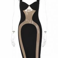 Dresses Jessica Bara Hayes Mesh Halter Cut Out Mini Dress