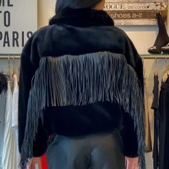 Reve Doll Essentials Jessica Bara Lexie Fringe Faux Fur Jacket