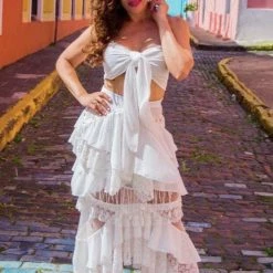 Jessica Bara Paityn Two Piece Ruffle Set