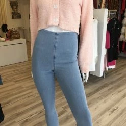 Jessica Bara Allise Knitted Cropped Cardigan Tops