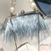 Jessica Bara Orna Ostrich Feather Pearl Handbag The Event Shop