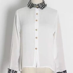 Jessica Bara Theodora Tweed Top And Skirt Two Piece Set