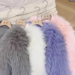 Jessica Bara Dolores Bow Button Fur Jacket Influencer Style