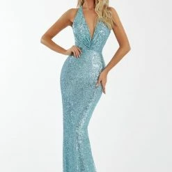 Nicole Bakti Sequins Strappy Back Gown The Event Shop