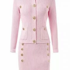 Jessica Bara Eloise Gold Button Two Piece Set