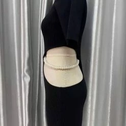 Influencer Style Jessica Bara Lyndsey Pearl Cut Out Bodycon Mini Dress