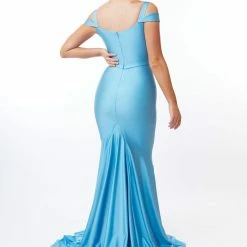 Atria Double Strap V Neck Gown Dresses