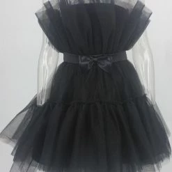 The Event Shop Jessica Bara Annabelle Tulle Pleated Ruffle Mini Dress