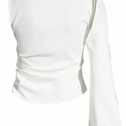 Jessica Bara Brodie One Shoulder Rhinestone Bowknot Top