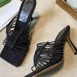 Reve Doll Essentials Jessica Bara Wendy Woven Square Open Toe Heel