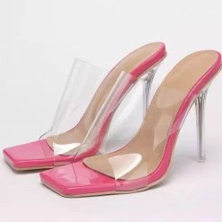 Jessica Bara Cami Clear Open Toe Heels Reve Doll Essentials