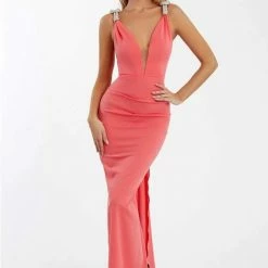 The Event Shop Nicole Bakti V Neckline Embellished Gown
