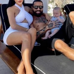 Influencer Style Jessica Bara Kai Halter Ruched Mini Dress