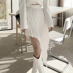 Jessica Bara Amanda Blazer And Irregular Skirt Two Piece Set Influencer Style