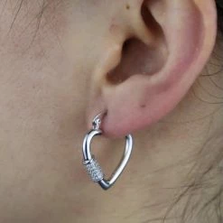 Jessica Bara Hollie Heart Hoop Earrings Reve Doll Essentials