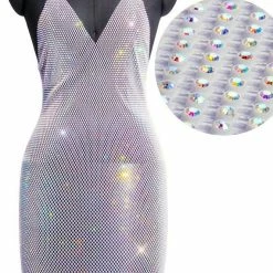 Jessica Bara Shelia Sparkling Mesh Mini Dress Influencer Style