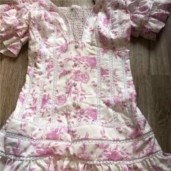 Jessica Bara Cooper Short Sleeve Ruffle Mini Dress Influencer Style