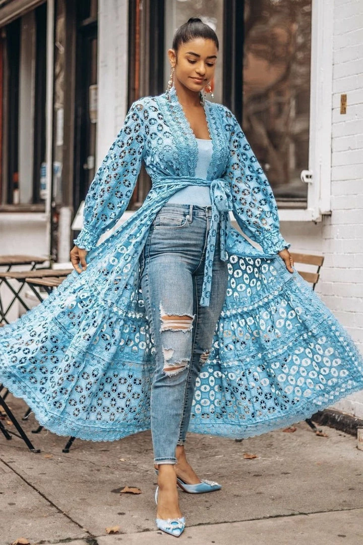 Jessica Bara Anastasia Lace Maxi Cover Up